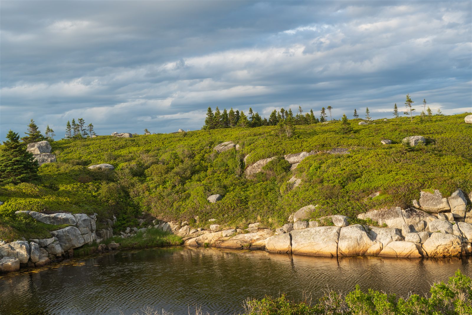 Granite headland and open coastline.