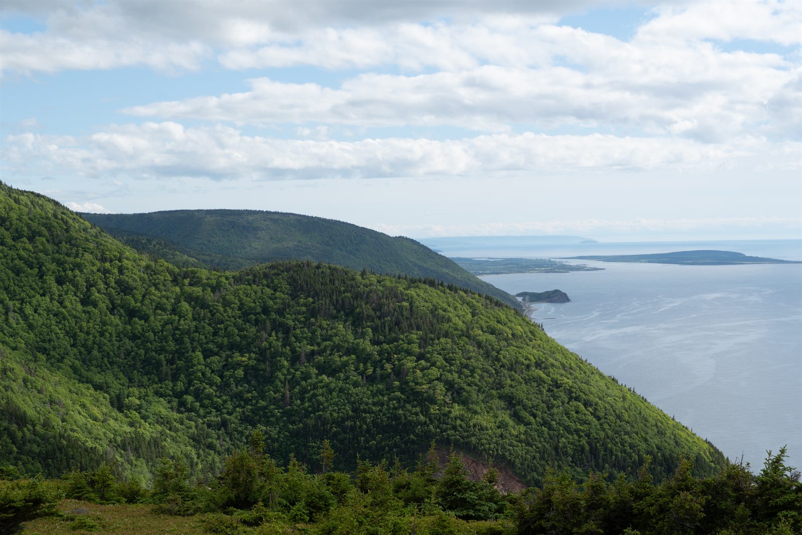 A wide overlook along the Skyline Trail, Cape Breton.
